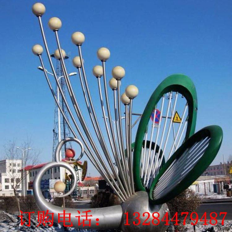 不銹鋼圓管抽象蝴蝶雕塑