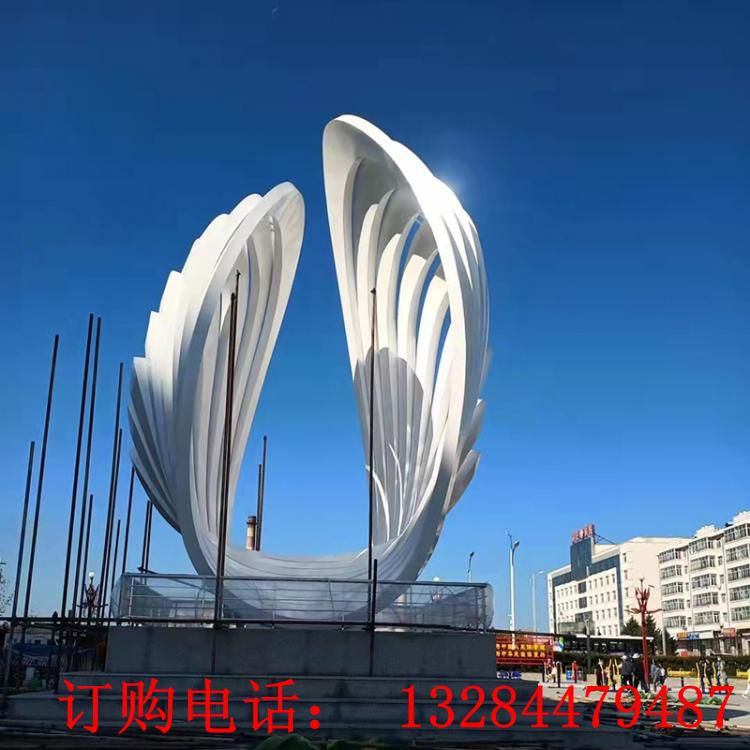大型不銹鋼貝殼雕塑