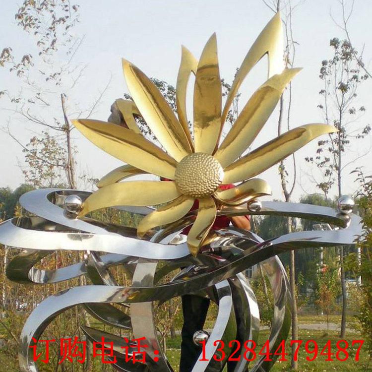 大型不銹鋼向日葵雕塑