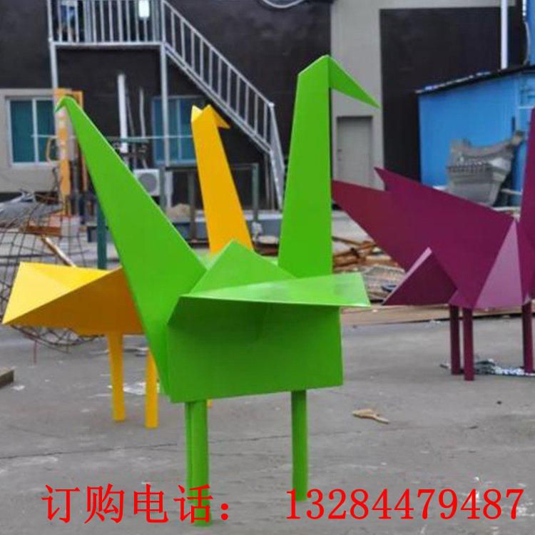 不銹鋼千紙鶴雕塑