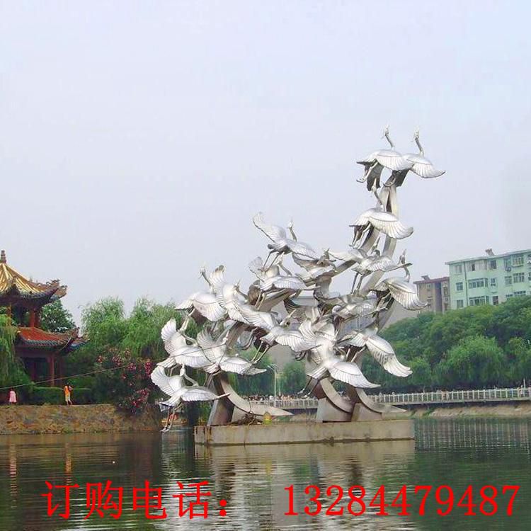 不銹鋼大雁雕塑