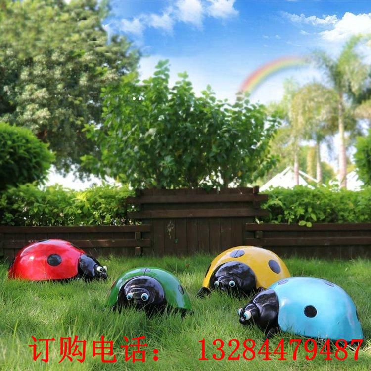 不銹鋼七星瓢蟲雕塑
