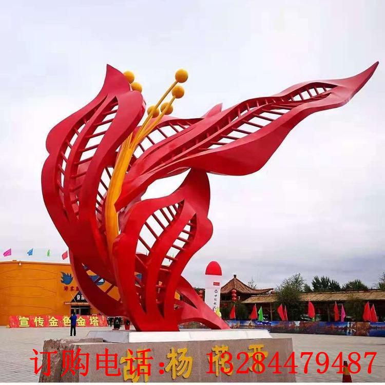 不銹鋼胡楊花開雕塑