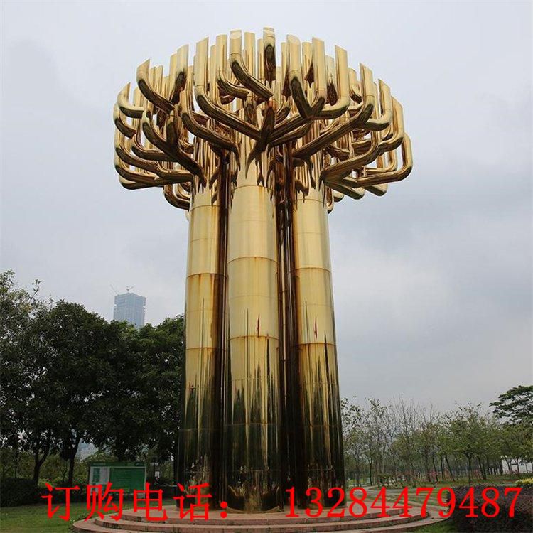 大型不銹鋼異型樹雕塑