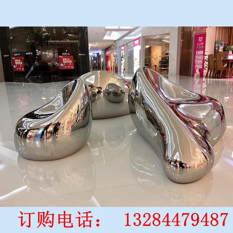 不銹鋼鏡面座椅雕塑
