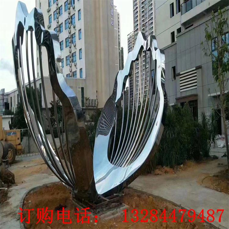 不銹鋼鏡面貝殼雕塑