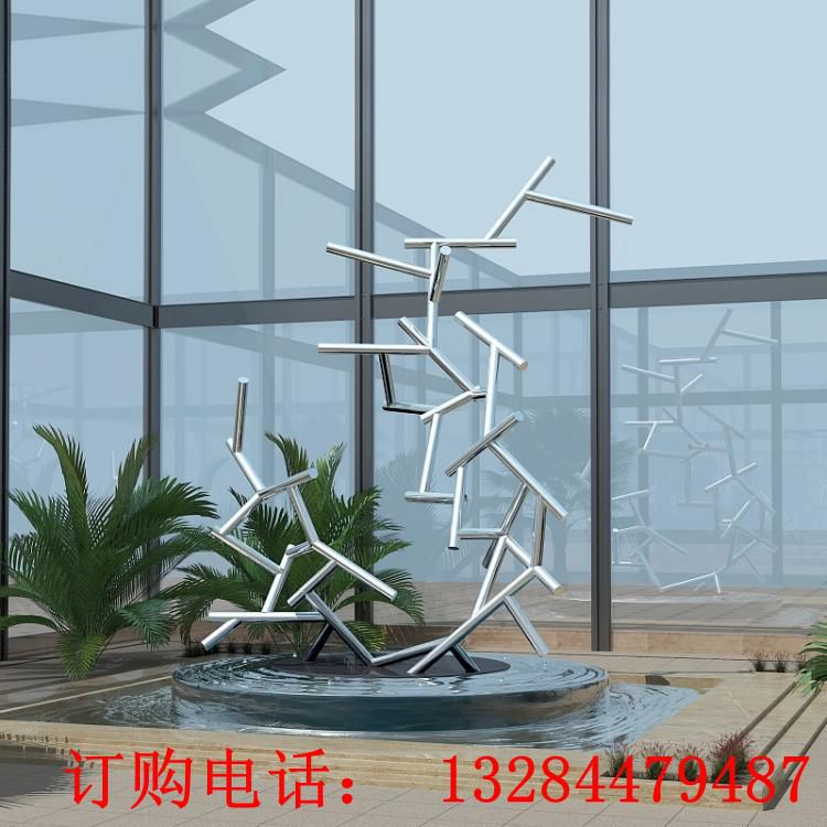 不銹鋼圓管拼接雕塑