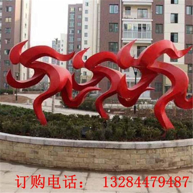 不銹鋼抽象人物奔跑雕塑