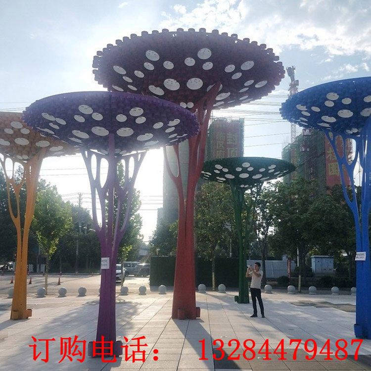 大型不銹鋼異型樹雕塑