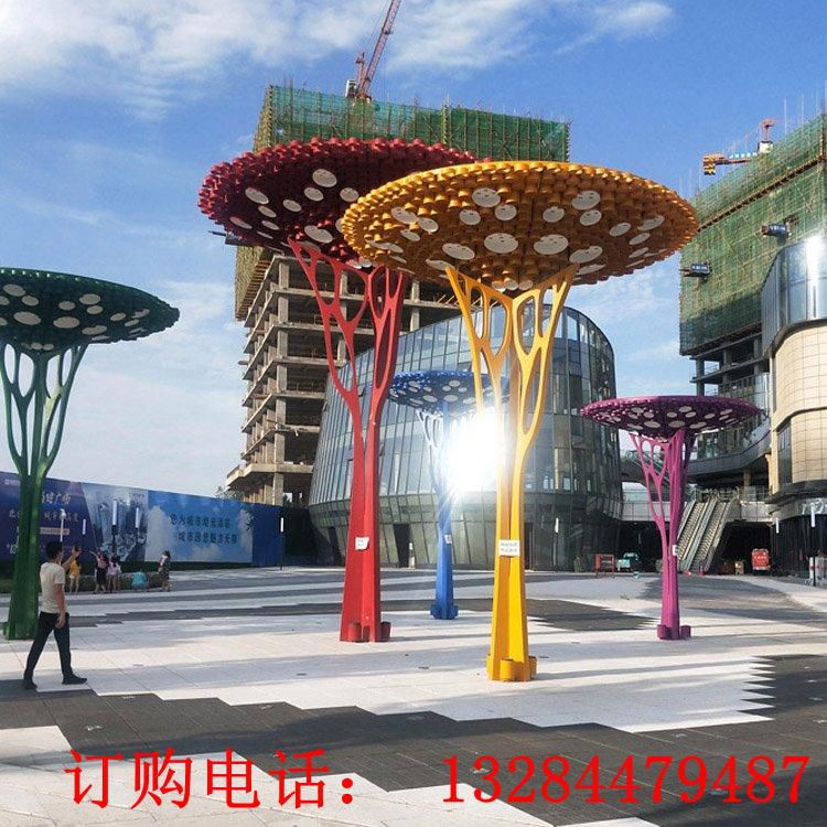 大型不銹鋼圓形異型樹(shù)雕塑