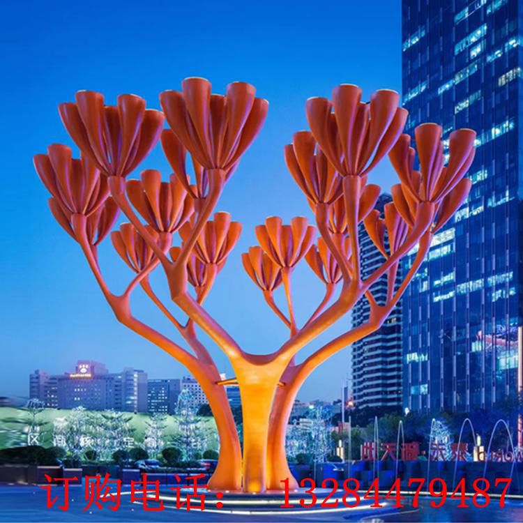 大型不銹鋼異型樹(shù)雕塑