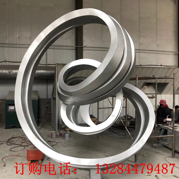 不銹鋼抽象飄帶雕塑