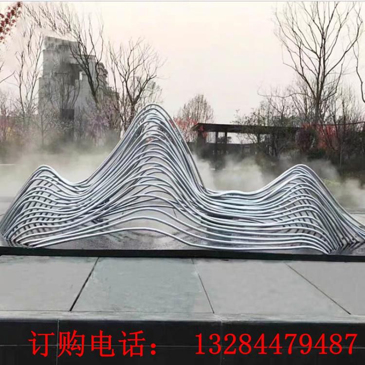 不銹鋼圓管假山雕塑