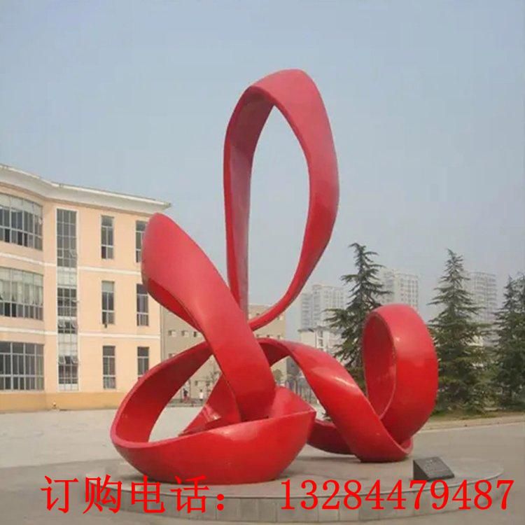 不銹鋼抽象飄帶雕塑
