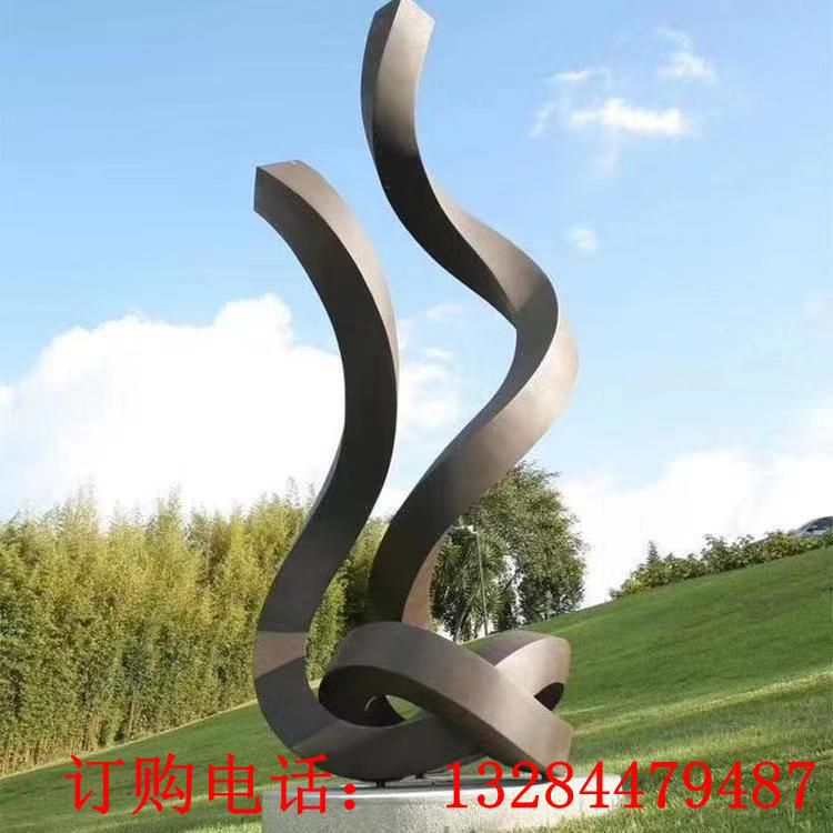 不銹鋼抽象飄帶雕塑