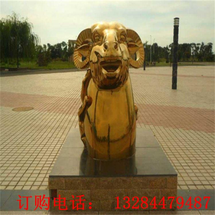 不銹鋼山羊雕塑