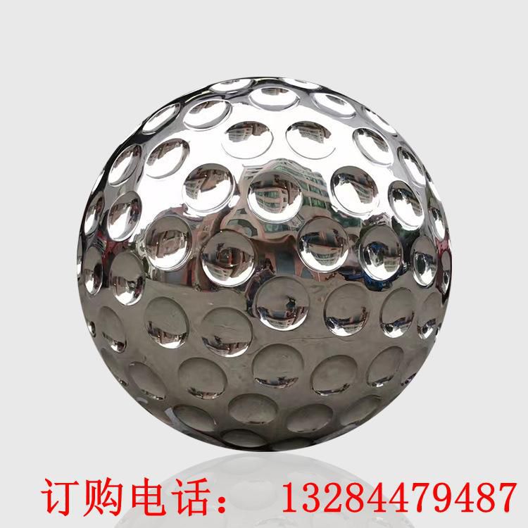 不銹鋼鏡面高爾夫球雕塑