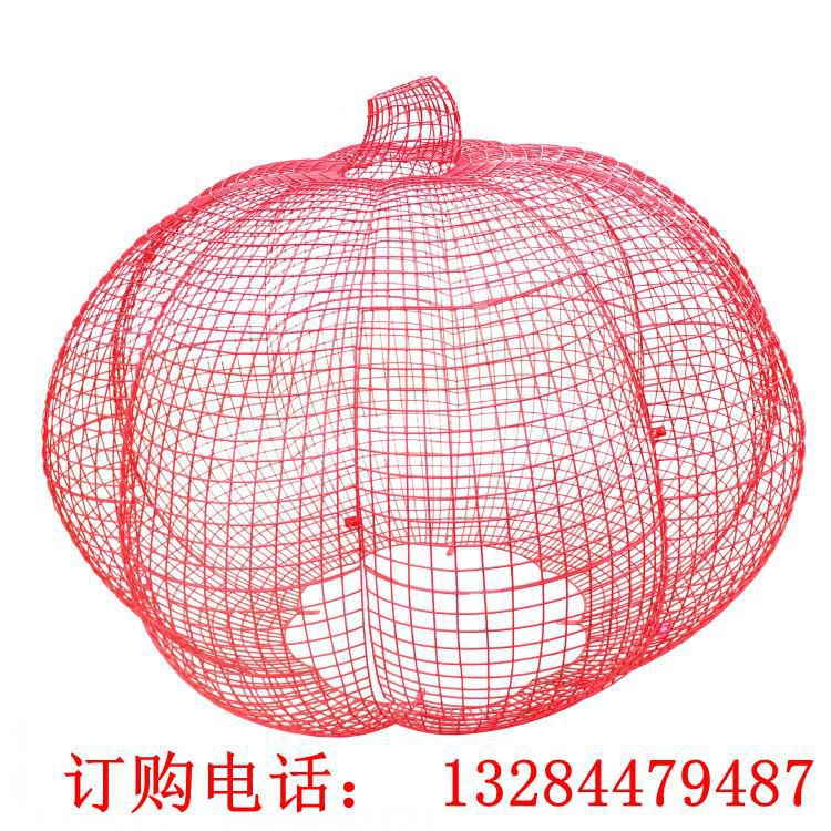 不銹鋼鏤空南瓜雕塑