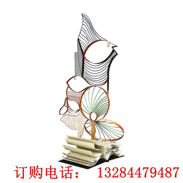 不銹鋼抽象書本雕塑