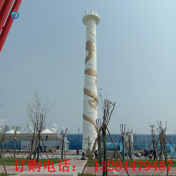不銹鋼龍柱雕塑