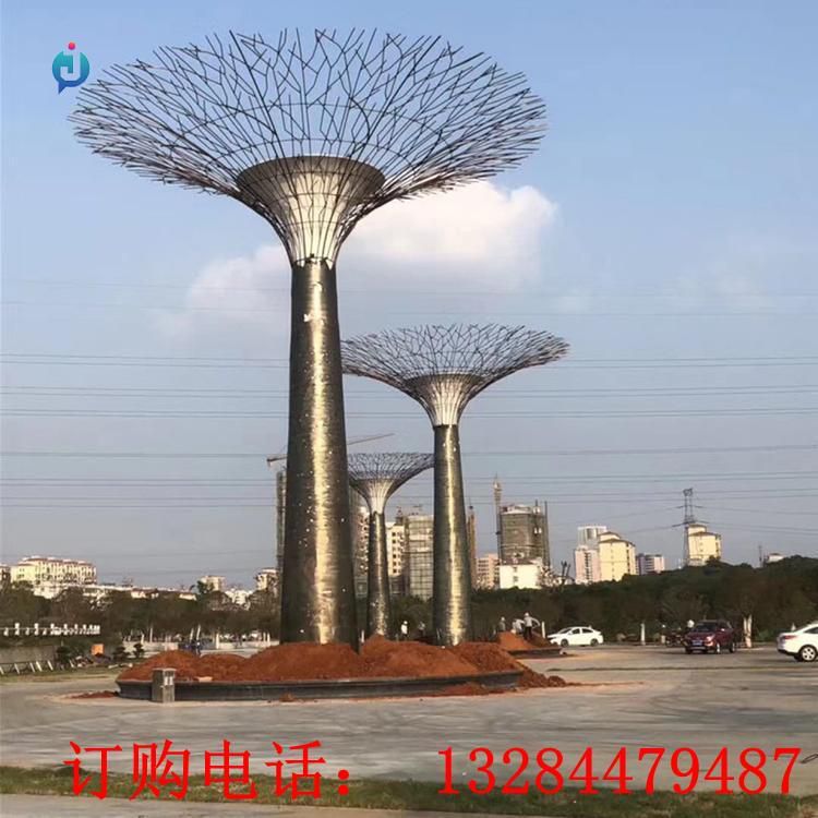 大型不銹鋼景觀樹雕塑