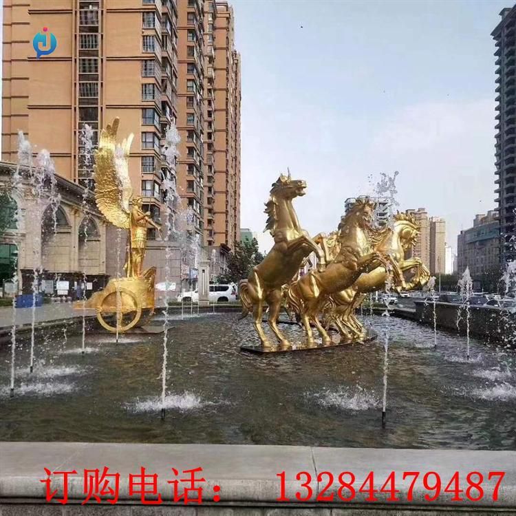 不銹鋼架馬雕塑