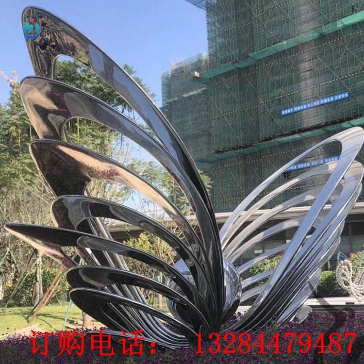不銹鋼鏡面鏤空貝殼雕塑