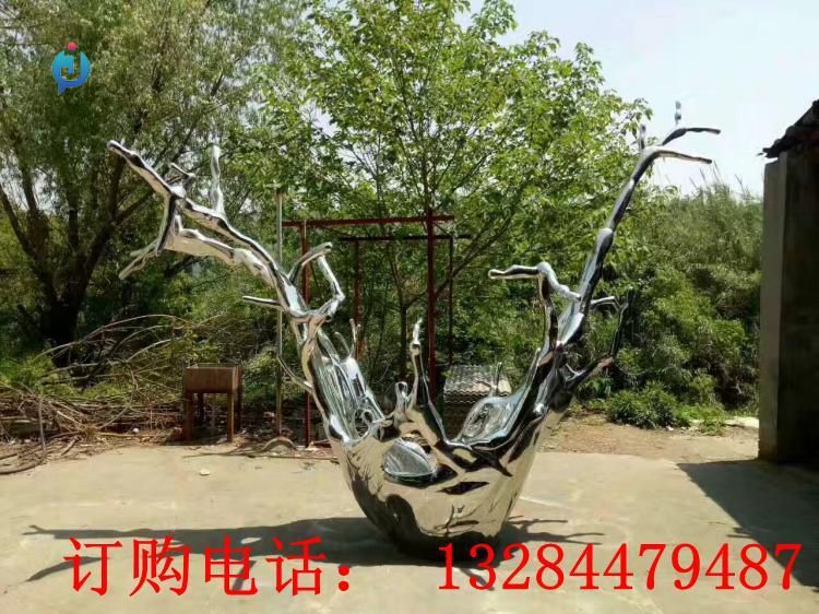 不銹鋼水滴浪花雕塑