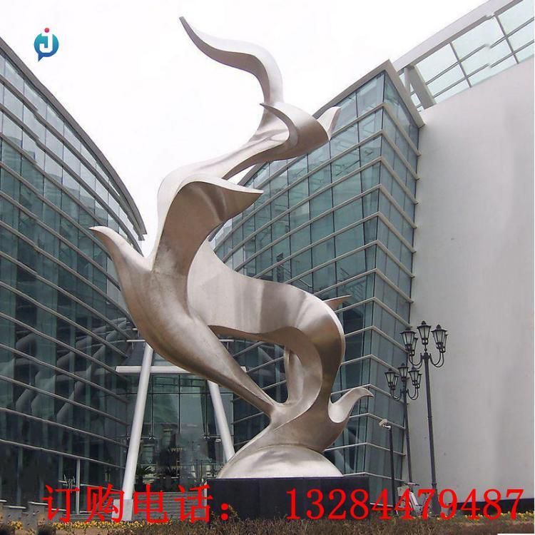 大型不銹鋼和平鴿雕塑