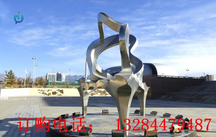 不銹鋼抽象鋼琴雕塑