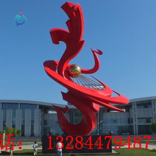 不銹鋼抽象鳳凰雕塑