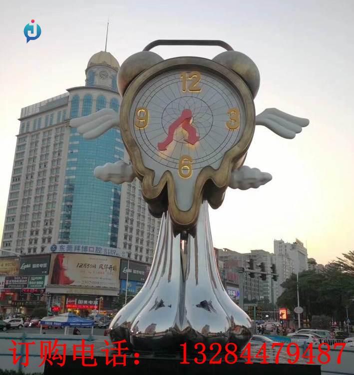 大型不銹鋼鐘表雕塑