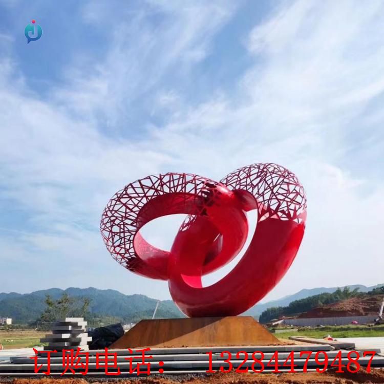 大型不銹鋼雙圓環(huán)雕塑