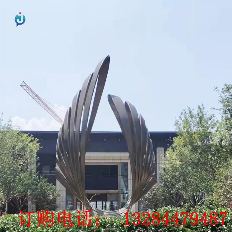 不銹鋼鏤空貝殼雕塑
