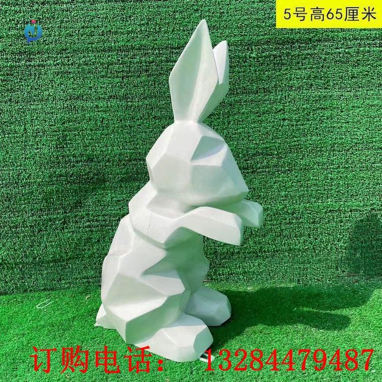 不銹鋼小兔雕塑