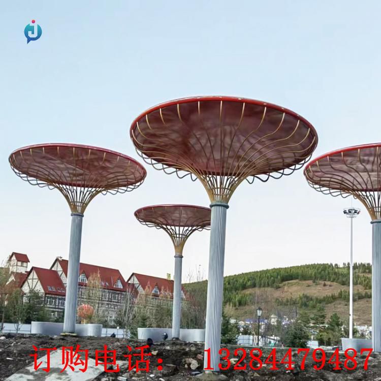 不銹鋼傘狀樹雕塑