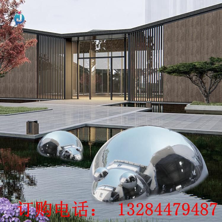 不銹鋼鏡面甲蟲雕塑