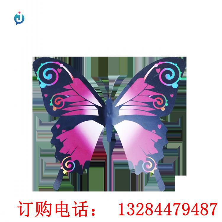 不銹鋼彩繪蝴蝶雕塑