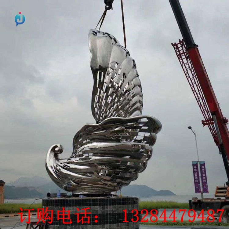 大型不銹鋼海螺雕塑