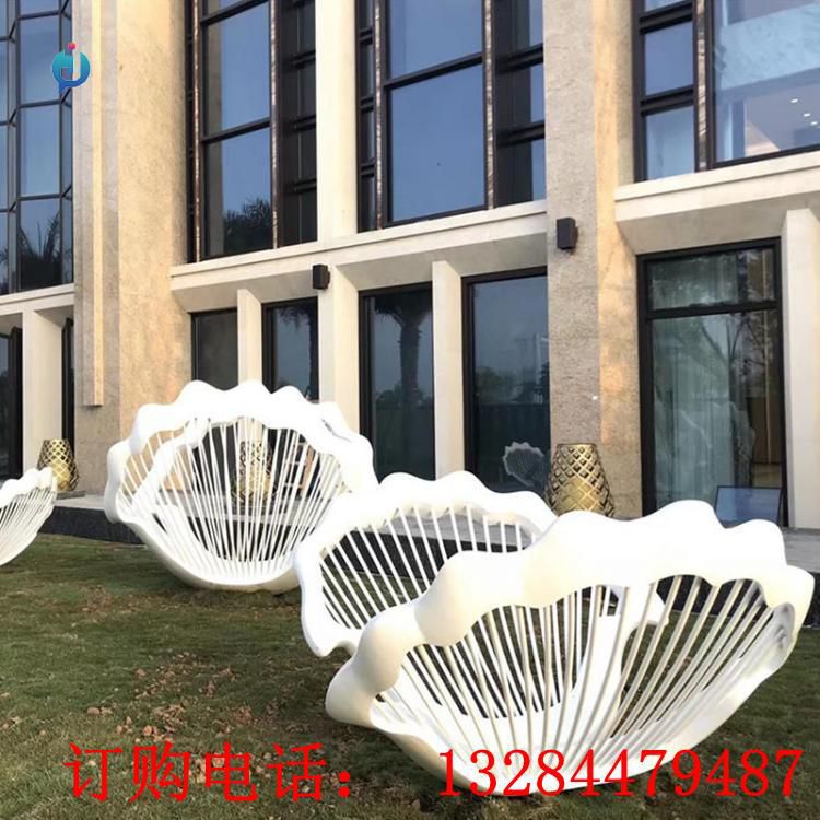 不銹鋼鏤空貝殼雕塑