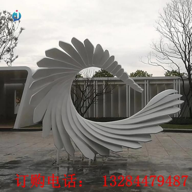 不銹鋼鳳尾雕塑