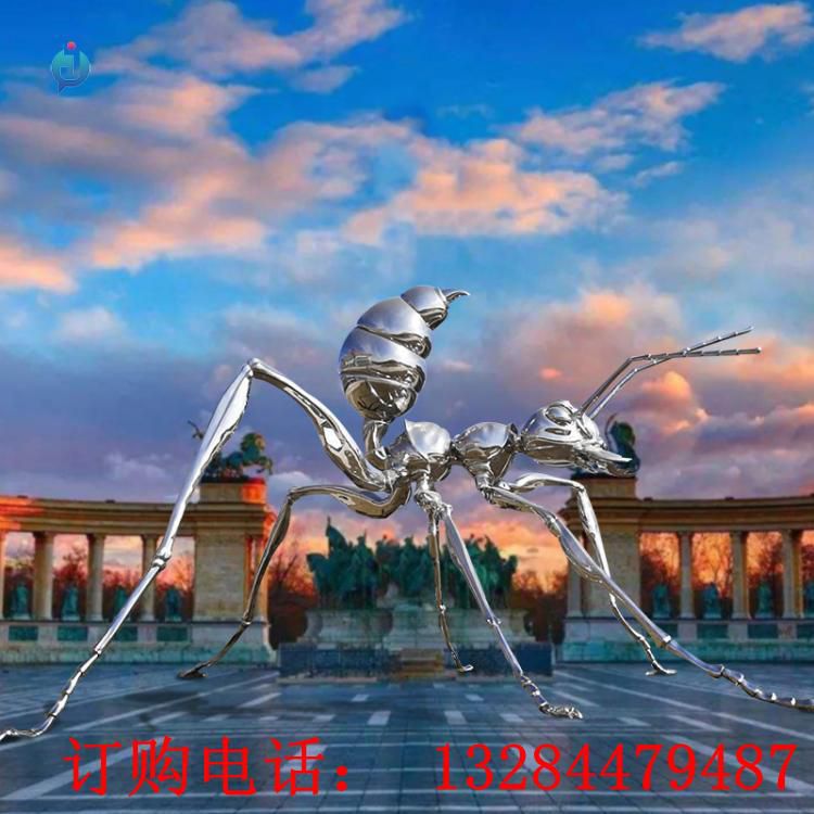 大型不銹鋼螞蟻雕塑