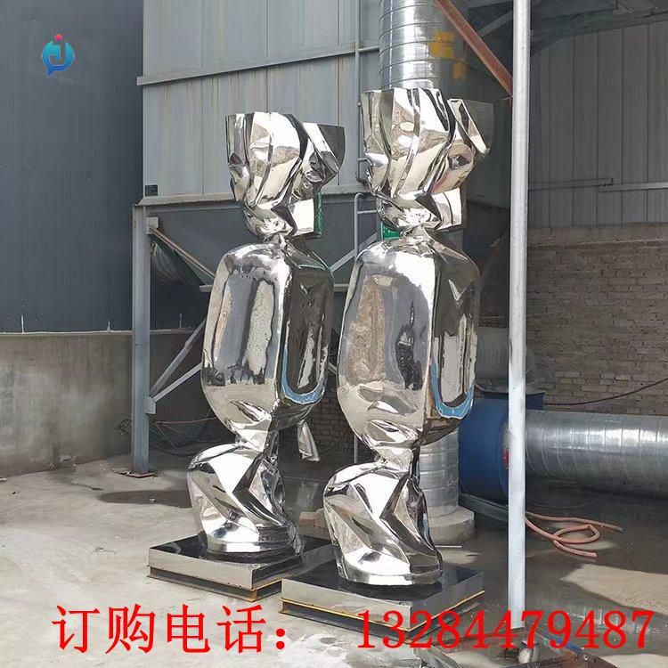 不銹鋼鏡面糖果雕塑