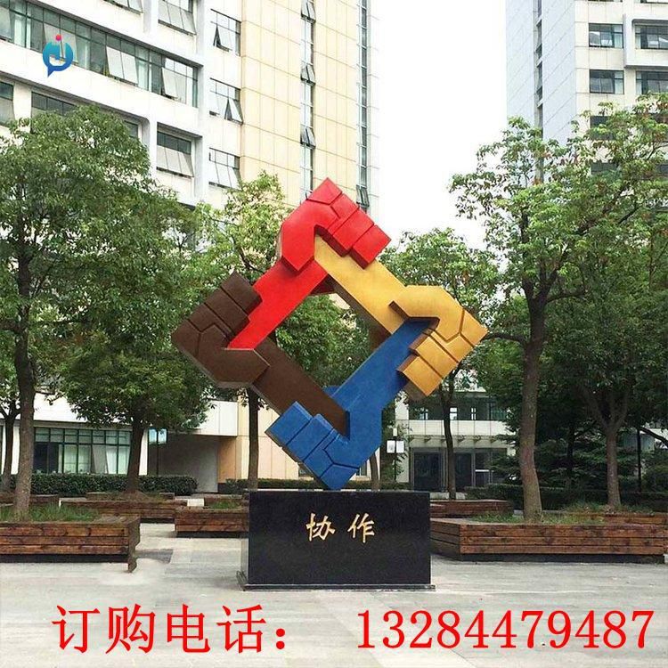不銹鋼協(xié)作企業(yè)雕塑