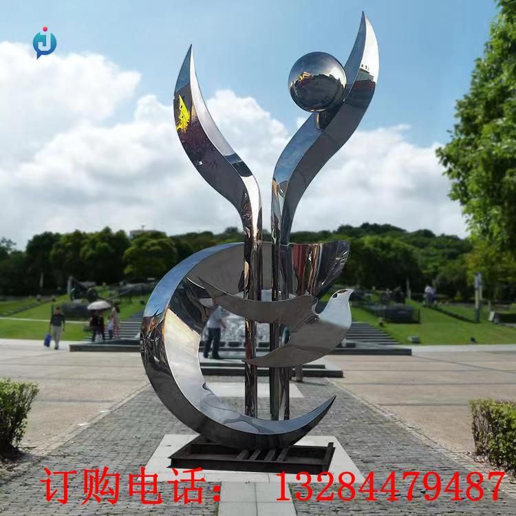 不銹鋼飛鴿校園雕塑