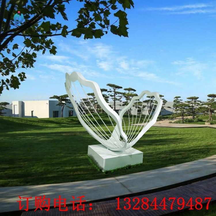 不銹鋼鏤空貝殼雕塑