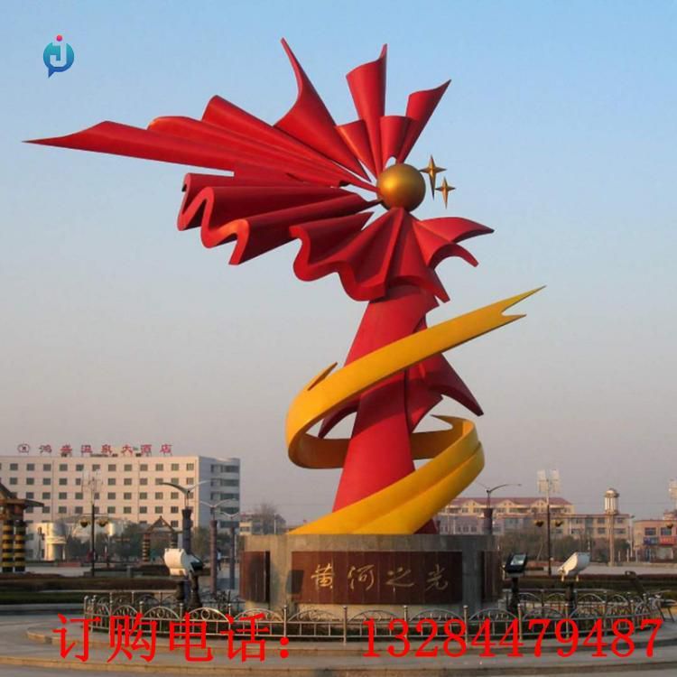 大型不銹鋼太陽精神雕塑