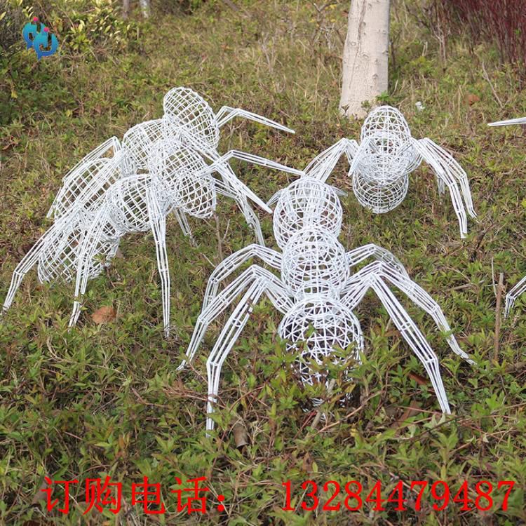 不銹鋼鏤空螞蟻群雕塑