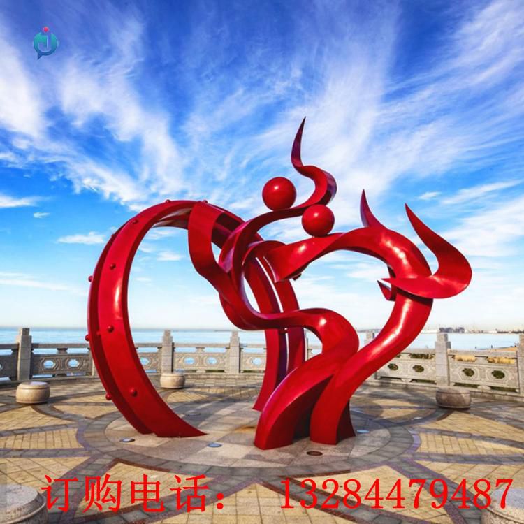 不銹鋼抽象飄帶雕塑