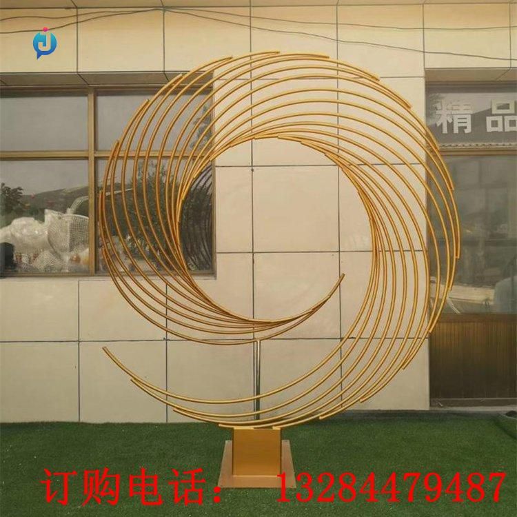 不銹鋼鳳凰圓環(huán)雕塑